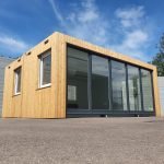 Youth Centre Container Classroom with floor-length windows