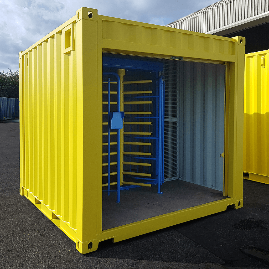 Yellow Turnstile Container