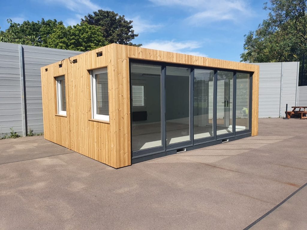 Cladded Classroom Container Conversion