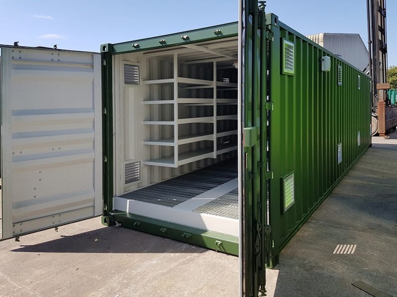 Green Chemical Storage Open-Front