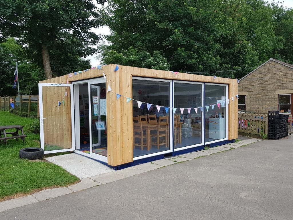 Cladded Container Classroom Conversion